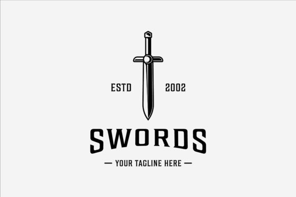 Download Sword Logo Vintage Vector Illustration - Logo Collection