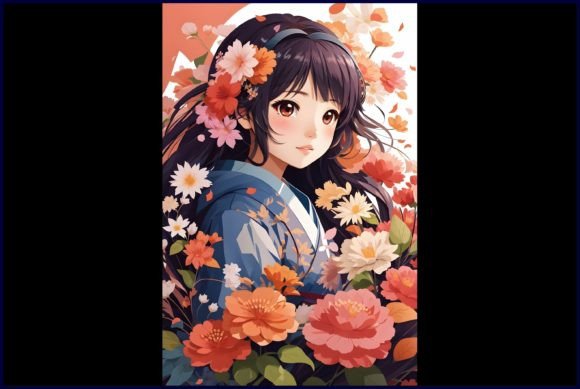 Download Japanese Cute Anime with Flowers - Japanese cute Collection