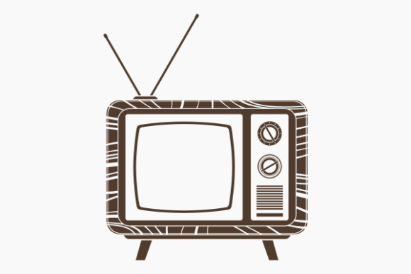 Download Flat Monochrome Old Vintage Television - Television Collection
