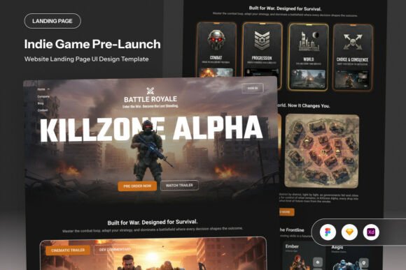 Download Killzone Alpha - Indie Game Landing - Premium Resources